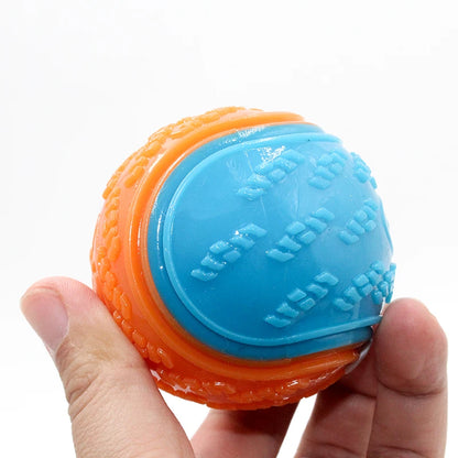 Interactive dog toy elastic soft TPR rubber ball durable squeaky chew toy for dogs teething cleaning dental pet supplies