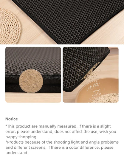 Pet Litter Mat Waterproof Double Layer Pet Litter Mat Non Slip Mat Washable Cat Mat Pet Supplies