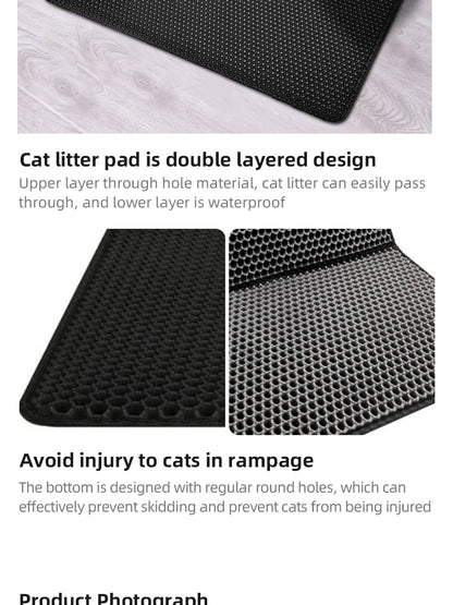 Pet Litter Mat Waterproof Double Layer Pet Litter Mat Non Slip Mat Washable Cat Mat Pet Supplies