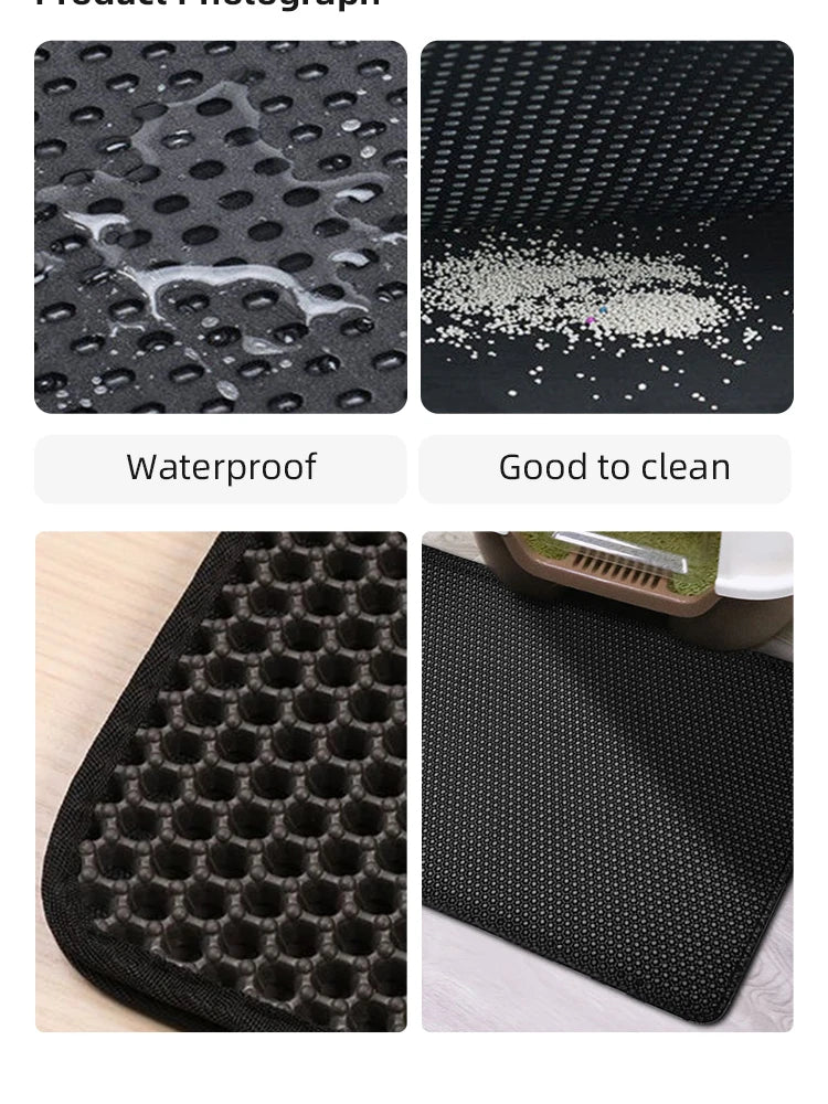 Pet Litter Mat Waterproof Double Layer Pet Litter Mat Non Slip Mat Washable Cat Mat Pet Supplies