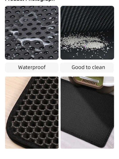 Pet Litter Mat Waterproof Double Layer Pet Litter Mat Non Slip Mat Washable Cat Mat Pet Supplies