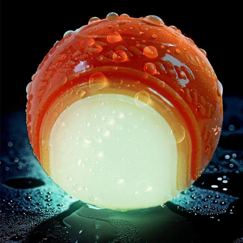 Interactive dog toy elastic soft TPR rubber ball durable squeaky chew toy for dogs teething cleaning dental pet supplies