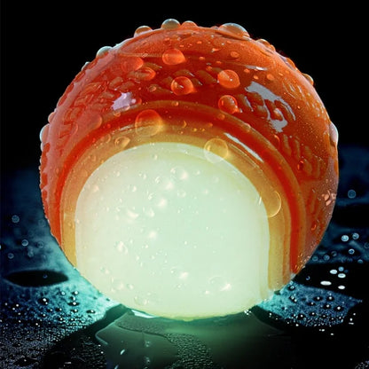 Interactive dog toy elastic soft TPR rubber ball durable squeaky chew toy for dogs teething cleaning dental pet supplies