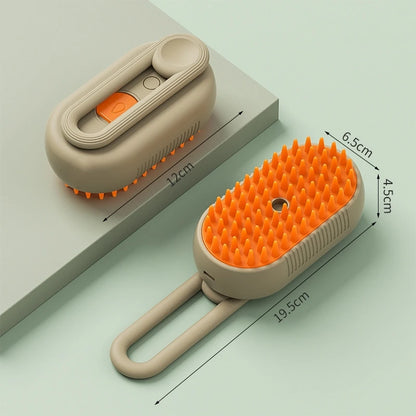 3-in-1 Dog Hair Brush Cat Hair Brush Electric Pet Cleaning Brush Steam Spray Brush Massage Hair Removal Comb Anti Flying Brush