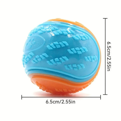 Interactive dog toy elastic soft TPR rubber ball durable squeaky chew toy for dogs teething cleaning dental pet supplies