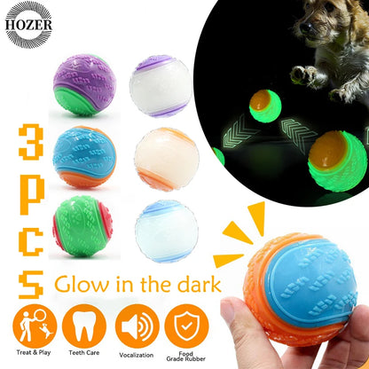 Interactive dog toy elastic soft TPR rubber ball durable squeaky chew toy for dogs teething cleaning dental pet supplies
