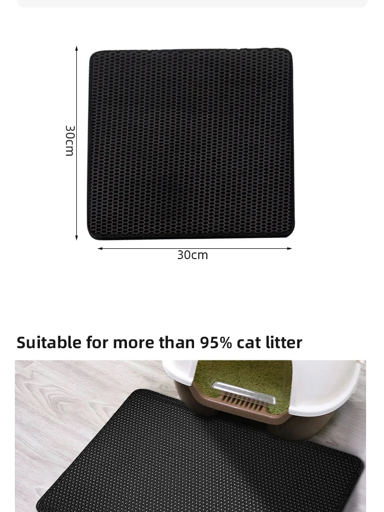 Pet Litter Mat Waterproof Double Layer Pet Litter Mat Non Slip Mat Washable Cat Mat Pet Supplies