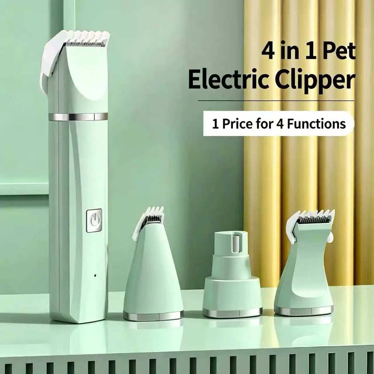 Professional 4-in-1 Electric Pet Grooming Tool Set Pet Hair Clipper Shaver Pet Hair Shaver Low Noise Pet Clippers