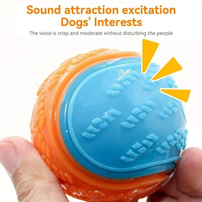 Interactive dog toy elastic soft TPR rubber ball durable squeaky chew toy for dogs teething cleaning dental pet supplies