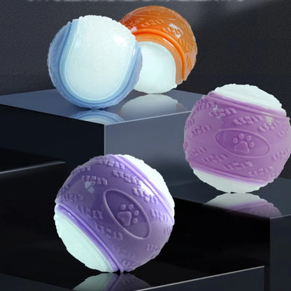 Interactive dog toy elastic soft TPR rubber ball durable squeaky chew toy for dogs teething cleaning dental pet supplies