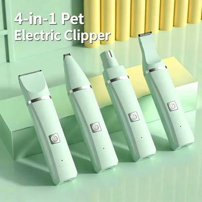 Professional 4-in-1 Electric Pet Grooming Tool Set Pet Hair Clipper Shaver Pet Hair Shaver Low Noise Pet Clippers