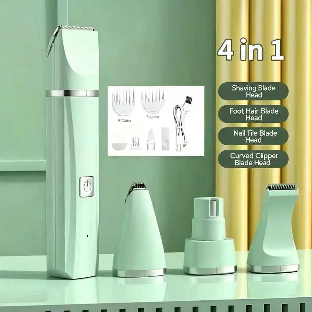 Professional 4-in-1 Electric Pet Grooming Tool Set Pet Hair Clipper Shaver Pet Hair Shaver Low Noise Pet Clippers