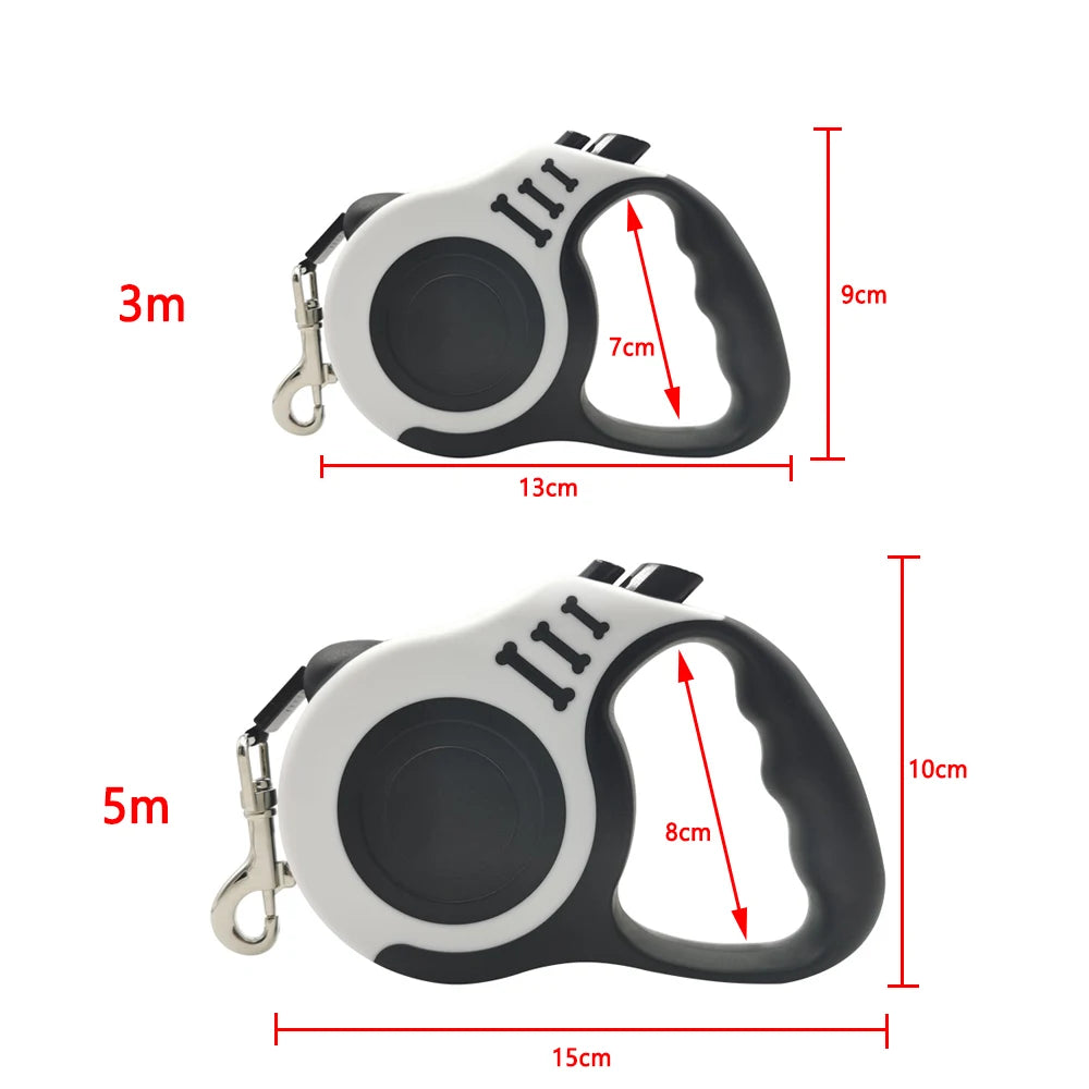 3m 5m Dog Leash For Small Medium Large Dogs Cats Automatic Retractable Strong Nylon Puppy Lead Schnauzer Pet Supplies